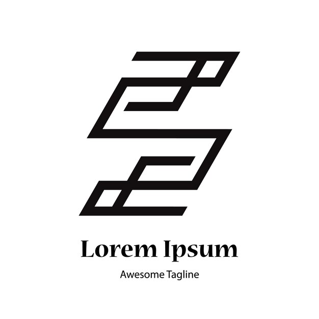 Abstracto letra inicial D y S plantilla de diseño de logotipo Icono para negocios de lujo elegante simple