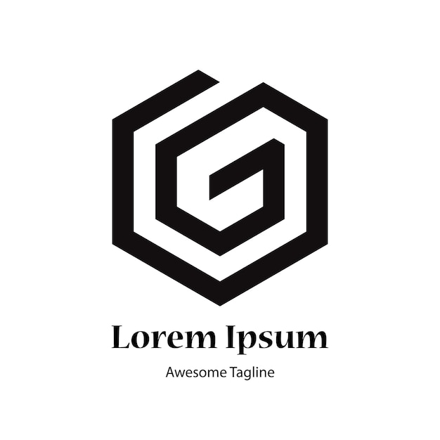 Abstracto letra inicial G plantilla de diseño de logotipo Icono para negocios de lujo elegante simple