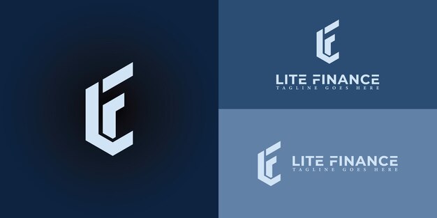 Abstracto de la letra inicial LF o el logotipo FL en color azul suave aislado en múltiples fondos