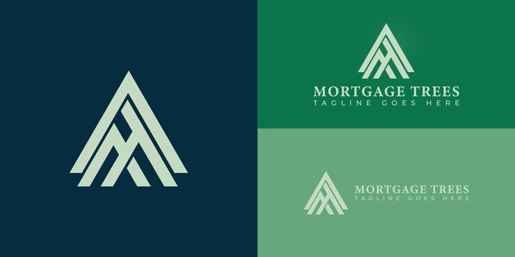 Vector abstracto de la letra inicial mt o el logotipo tm en color verde suave aislado en fondo azul marino