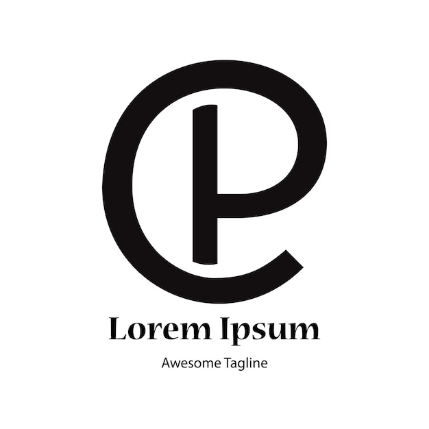 Abstracto letra inicial P y C plantilla de diseño de logotipo Icono para negocios de lujo elegante simple