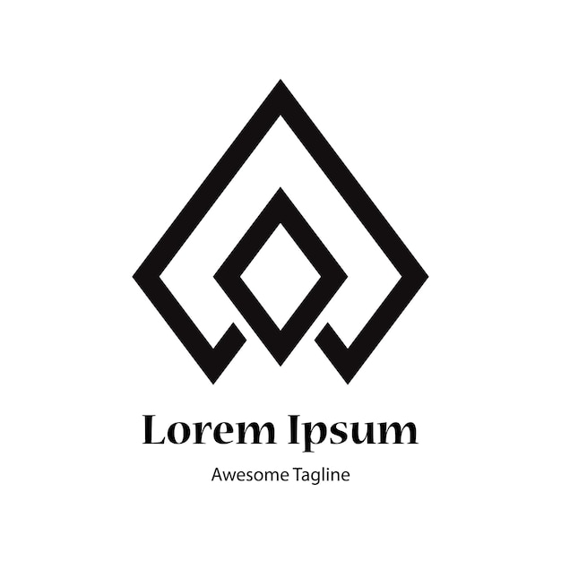 Abstracto letra inicial Una plantilla de diseño de logotipo Icono para negocios de lujo elegante simple