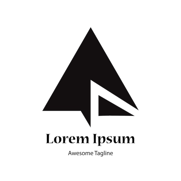 Abstracto letra inicial Una plantilla de diseño de logotipo Icono para negocios de lujo elegante simple