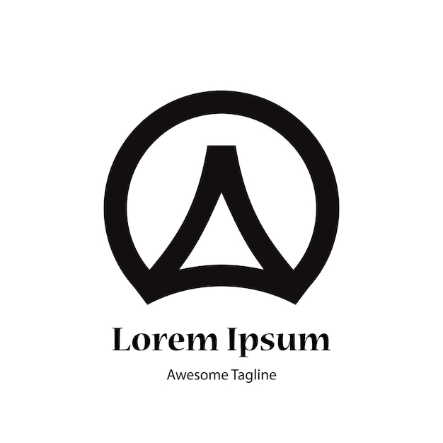 Abstracto letra inicial Una plantilla de diseño de logotipo Icono para negocios de lujo elegante simple