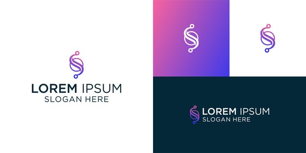 Abstracto de la letra inteligente S logotipo