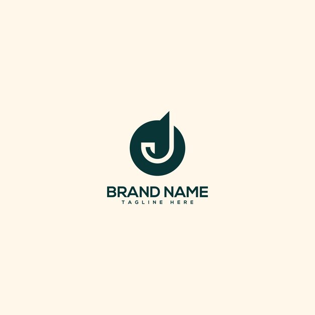 Abstracto letra J y logotipo de chat Elemento de plantilla de diseño de logotipo de vector plano