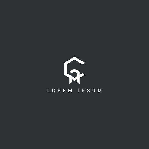 Abstracto letra mínima CA icono AC logotipo símbolo vectorial