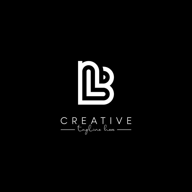 Vector abstracto letra única nb bn basado en iniciales vector de diseño de logotipo de línea elegante