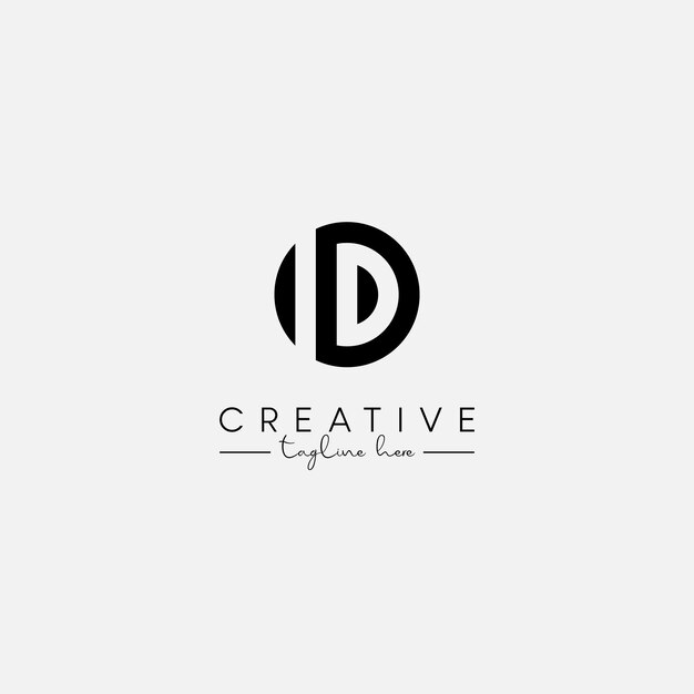 Abstracto Letra única OD DO Vector de diseño de logotipo de línea elegante basado en iniciales