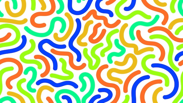 Abstracto Línea de color Forma patrón en fondo blanco
