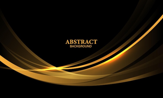 Abstracto línea dorada curva superposición geométrica espacio en blanco negro diseño moderno lujo vector creativo