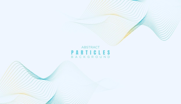 Abstracto Línea de flujo de puntos Ondas curvas suaves Fondo de partículas Tecnología geométrica Línea Onda semitono Punto de fondo Concepto para ciencia Música portada Sitio web encabezado presentación pancarta