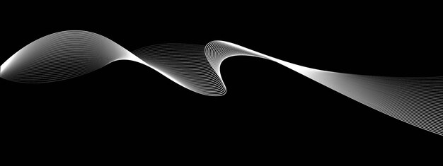 Abstracto Línea de fondo de estilo futurista Patrón de onda fluida Curva tridimensional de medio tono Concepto vectorial de tecnología