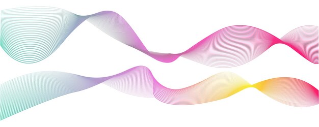 Abstracto Línea de fondo de estilo futurista Patrón de onda fluida Curva tridimensional de medio tono Vector de tecnología c