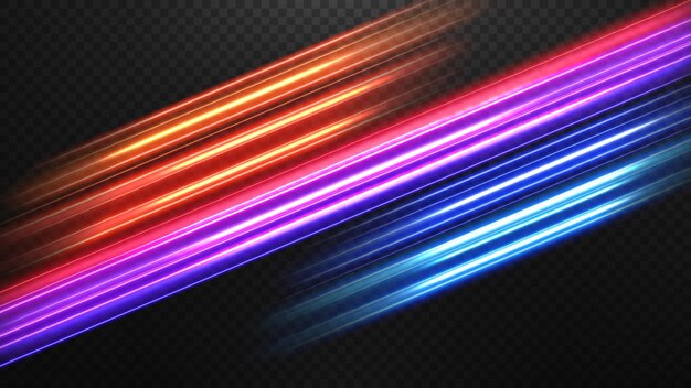 Abstracto Línea multicolor de luz aislada y fácil de editar Ilustración vectorial