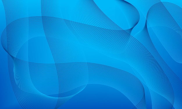 Abstracto Líneas azules que fluyen Arte digital