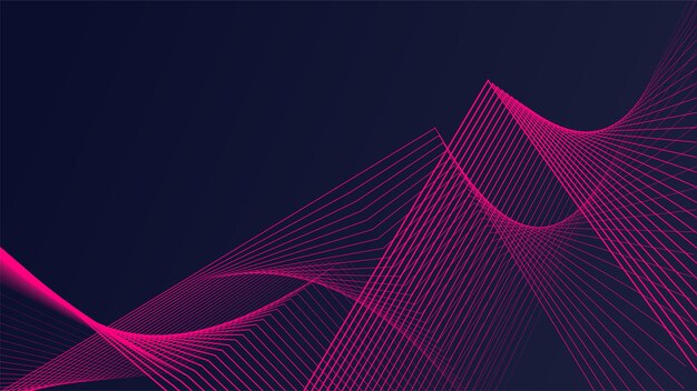 Abstracto Líneas geométricas rosadas en fondo oscuro creando un diseño de patrón de onda dinámico