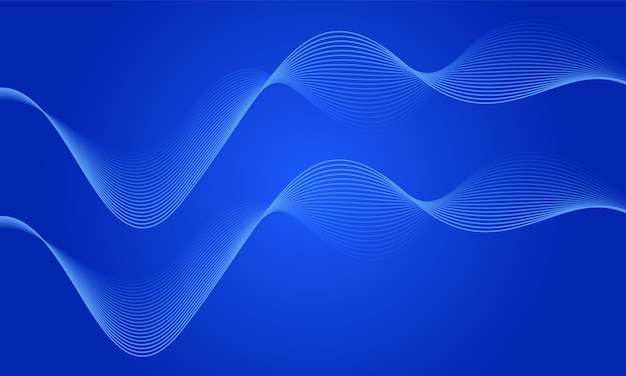 Abstracto Líneas de onda azul Fondo Diseño digital moderno