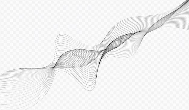 Abstracto Líneas onduladas curvas Fondo de movimiento tecnológico futurista