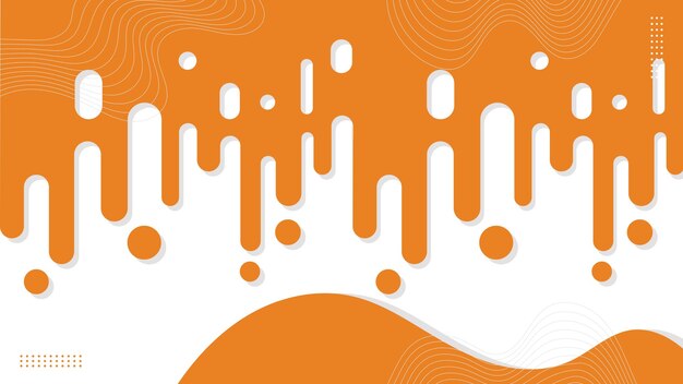 Abstracto líneas redondeadas naranja fondo de estandarte con líneas de ondas Ilustración vectorial