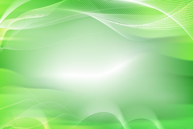 Abstracto Líneas verdes que fluyen
