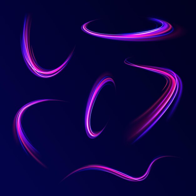Abstracto llamarada de fuego lente de rastro llamaradas aceleración velocidad movimiento en la carretera nocturna