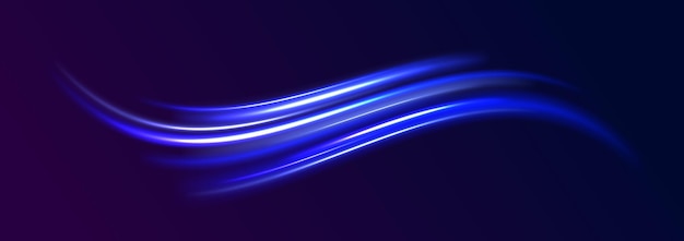 Abstracto llamarada de fuego lente de rastro llamaradas aceleración velocidad movimiento en la carretera nocturna