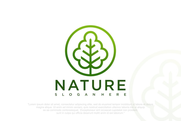 Abstracto Logotipo del árbol de la vida Símbolos de la naturaleza de las plantas botánicas Ilustración vectorial
