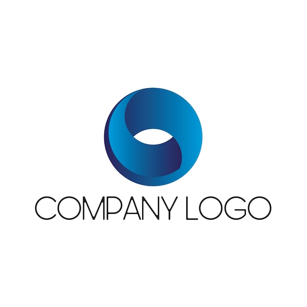 Abstracto del logotipo del bucle infinito azul