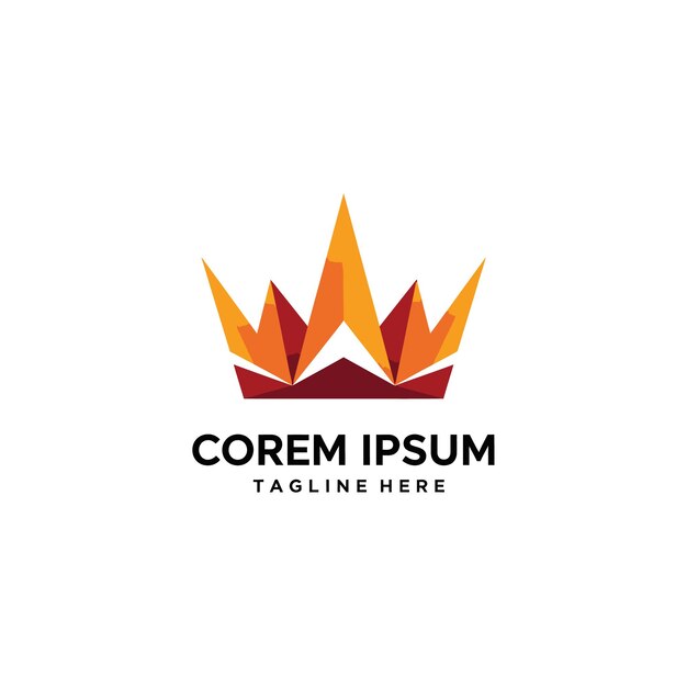 Abstracto El logotipo de la corona