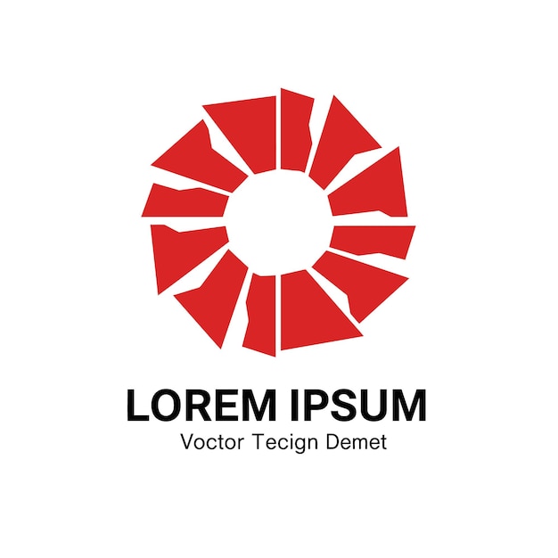 Abstracto Logotipo geométrico rojo