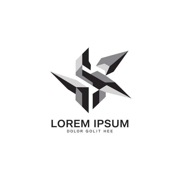 Vector abstracto logotipo geométrico s