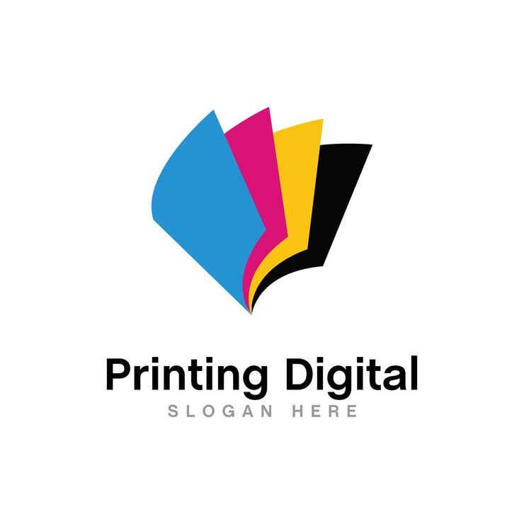 Vector abstracto de logotipo de impresión digital multicolor