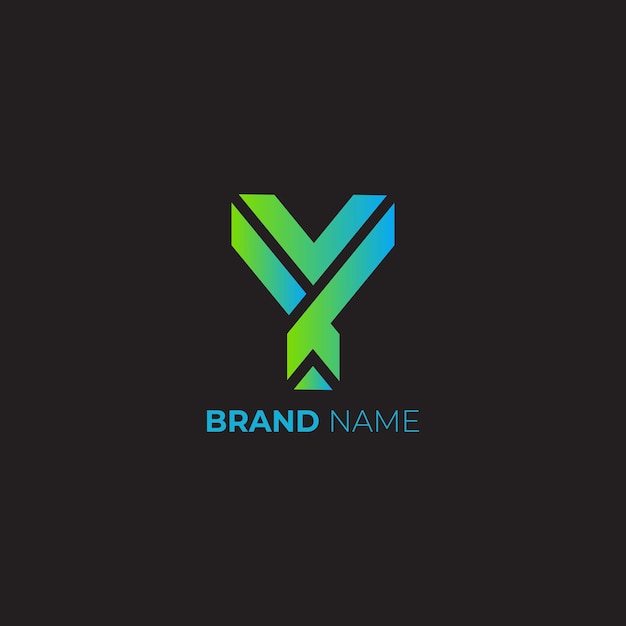 Abstracto Logotipo de la letra Y en colores gradientes para la marca