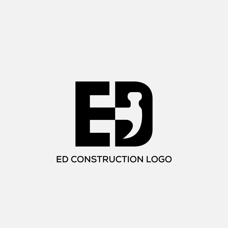 Abstracto Logotipo de letra Construcción inicial de ED plantilla de logotipo vectorial