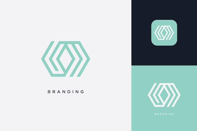 Abstracto Logotipo de la marca de aplicaciones digitales