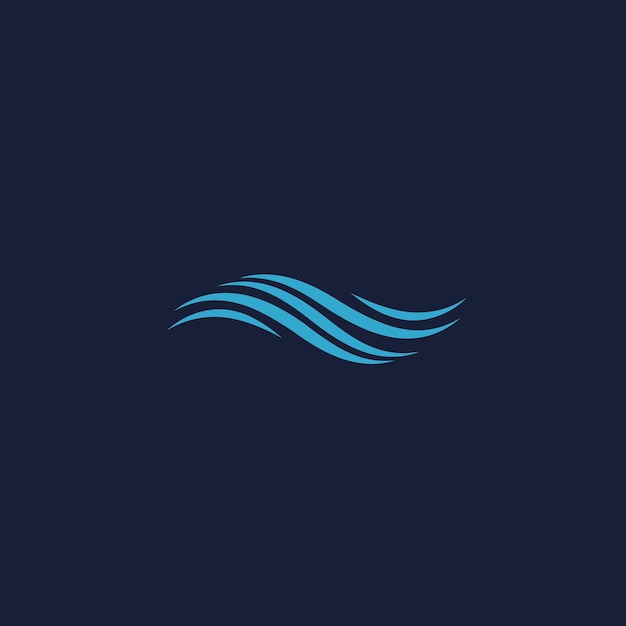 Abstracto del logotipo de la ola azul