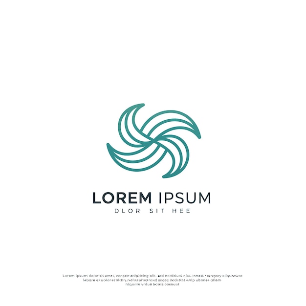 Abstracto El logotipo de la ola verde