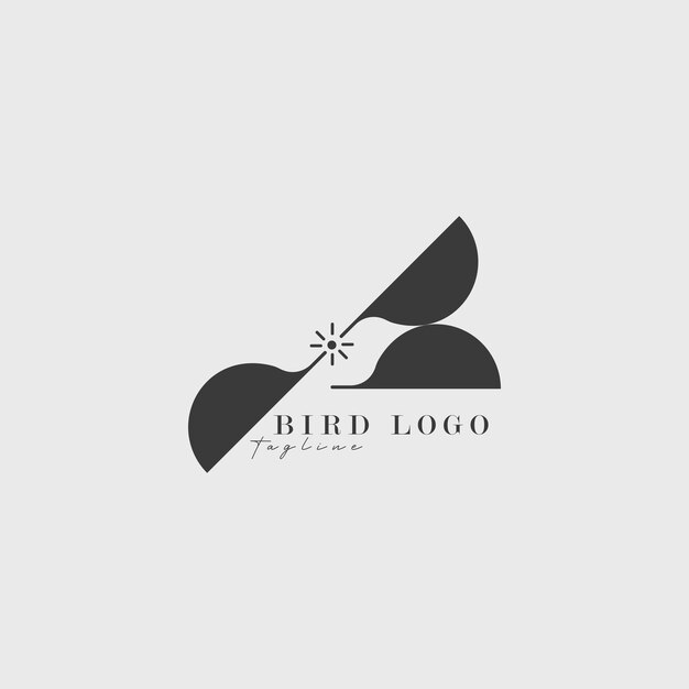 Abstracto logotipo de pájaro diseño de ilustración vectorial para uso símbolo de marca de la compañía