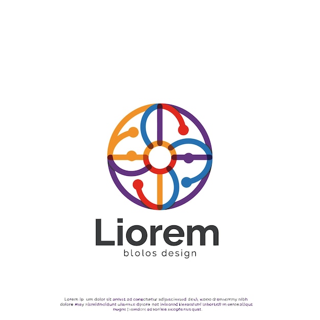Abstracto Logotipo de la red circular