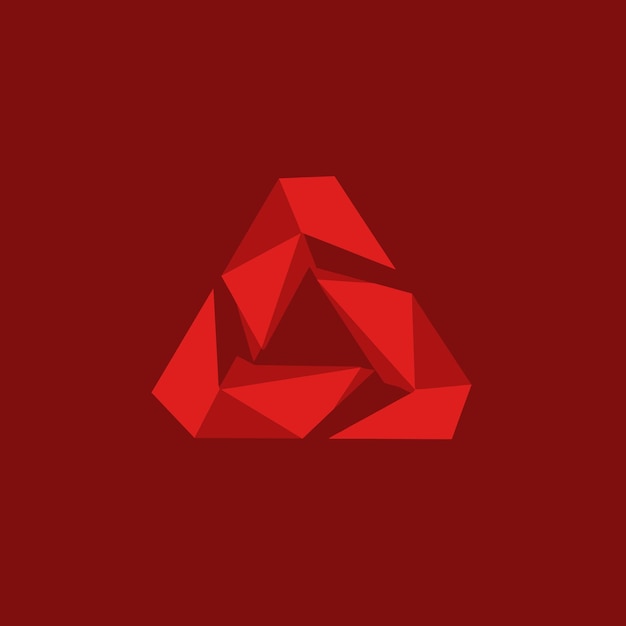 Abstracto El logotipo del triángulo rojo