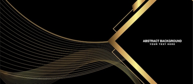 Abstracto lujoso Diseño de fondo libre de vector negro y oro creativo Plantilla de fondo