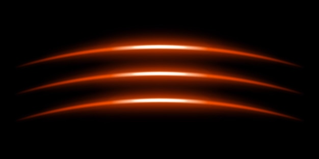 Abstracto luz roja brillante rayas de fondo oscuro Tres líneas de energía curvas con un efecto de neón brillante crean una composición futurista y dinámica Iluminación con gradientes suaves desenfoque de movimiento