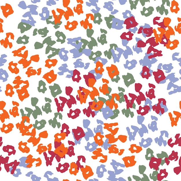 Abstracto manchas coloridas patrón de acuarela sin costuras en fondo de marfil manchas esparcidas confeti