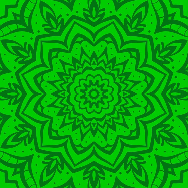 Abstracto mandala verde textura de fondo elemento de diseño vectorial