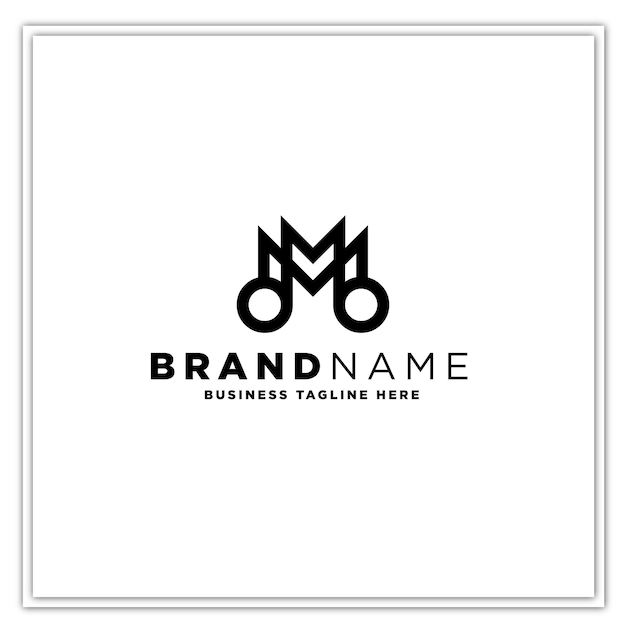 Abstracto de la marca de letra Mb diseño mínimo del logotipo