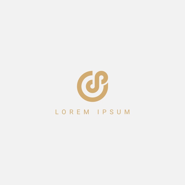 Abstracto mínima letra CS SC icono logotipo símbolo vectorial