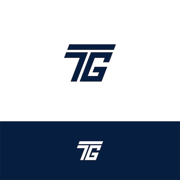 Abstracto Minimal Artístico Letra TG GT Diseño del logotipo Basado en la letra inicial Símbolo del logotipo Diseño del Logotipo TG