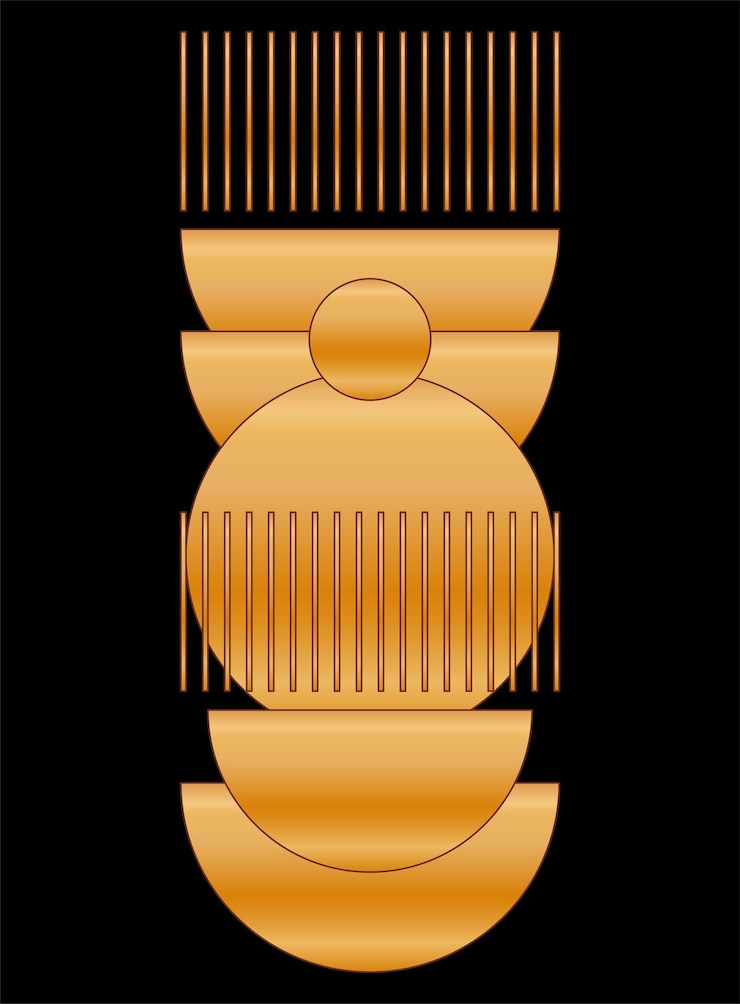 Vector abstracto minimalista gráfico geométrico forma de oro cartel impresión plantilla patrón fondo
