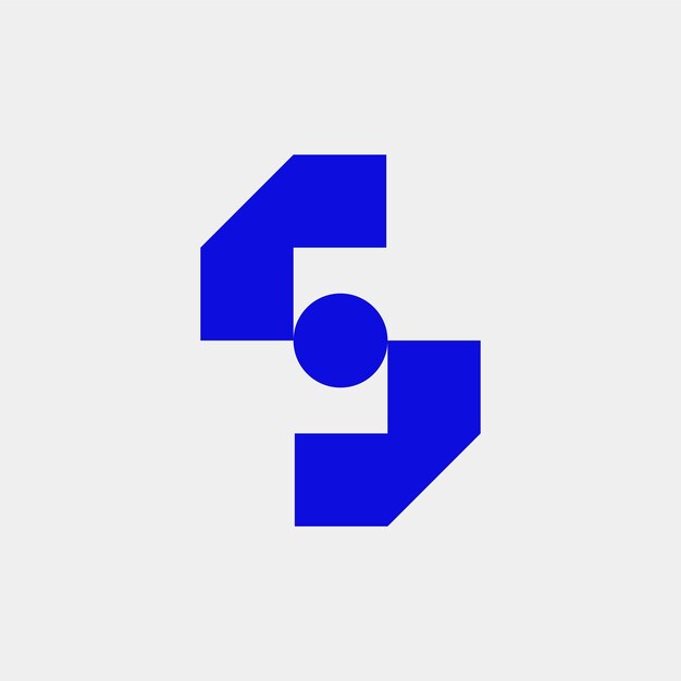 Abstracto mínimo Icono de la letra S Logotipo Mark Bold Moderno